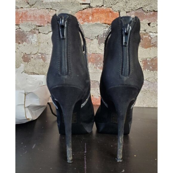 Aldo Womens Sz 6.5 Tilasa Shoe with Heal Stiletto Open Toe Black - Picture 4 of 7